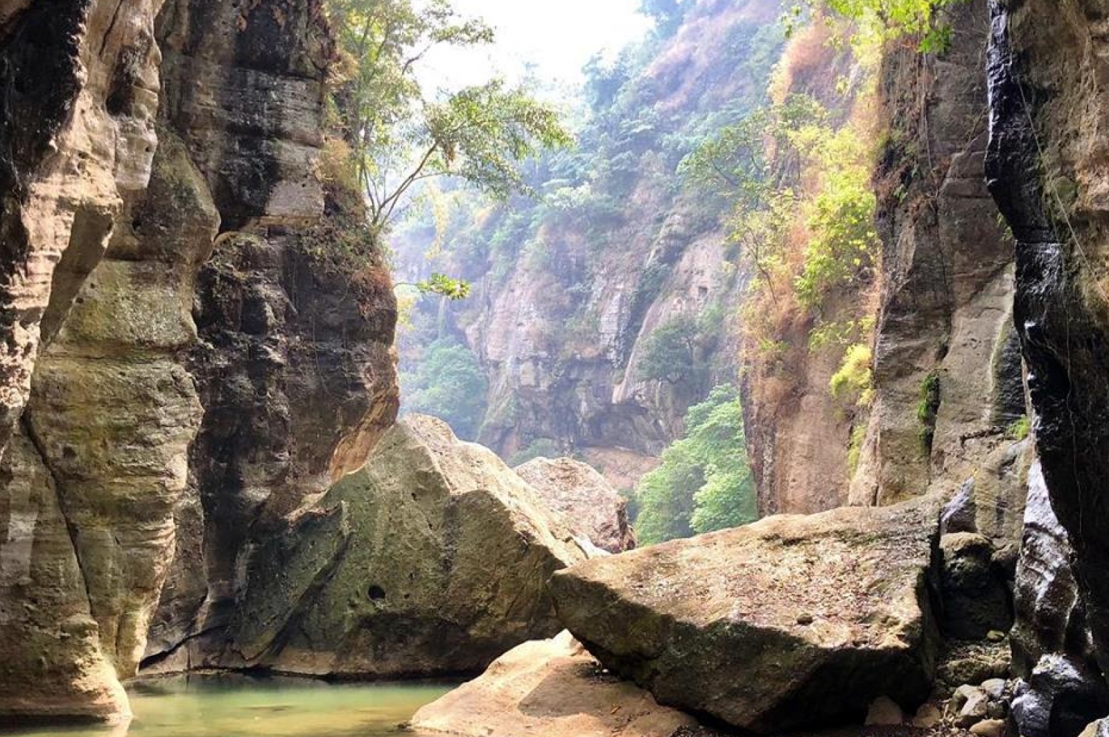 Trekking to Cikahuripan River  Bandung  Indonesia Gokayu 